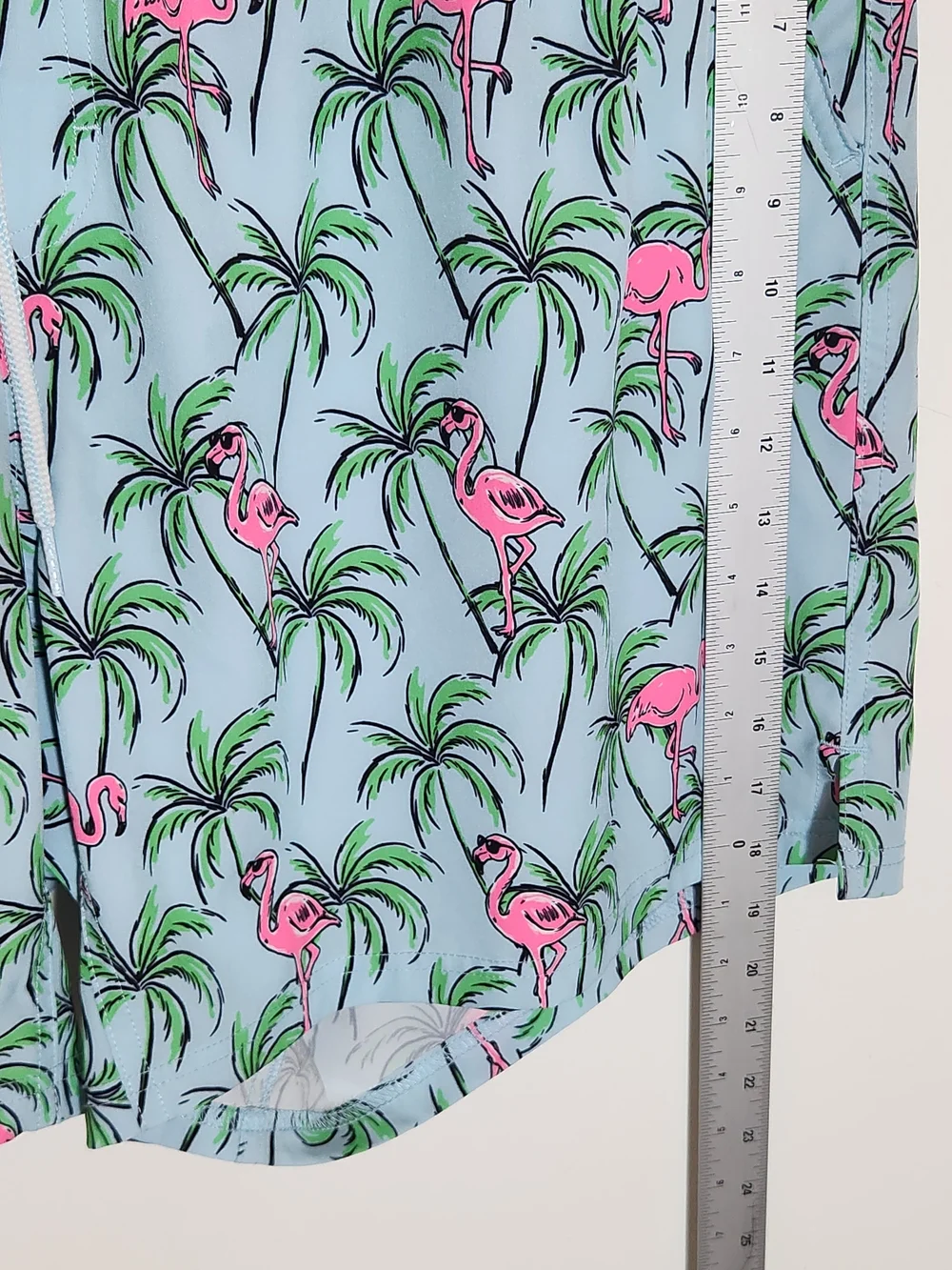 George Blue and Pink Flamingo Print Swim Trunks Size 2XL 5